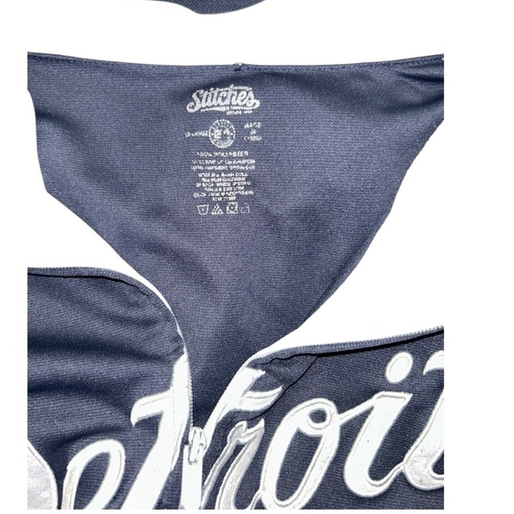 Stitches Athletic Gear Detroit Tigers XXL Men’s Navy Blue and White Jacket - Picture 10 of 12